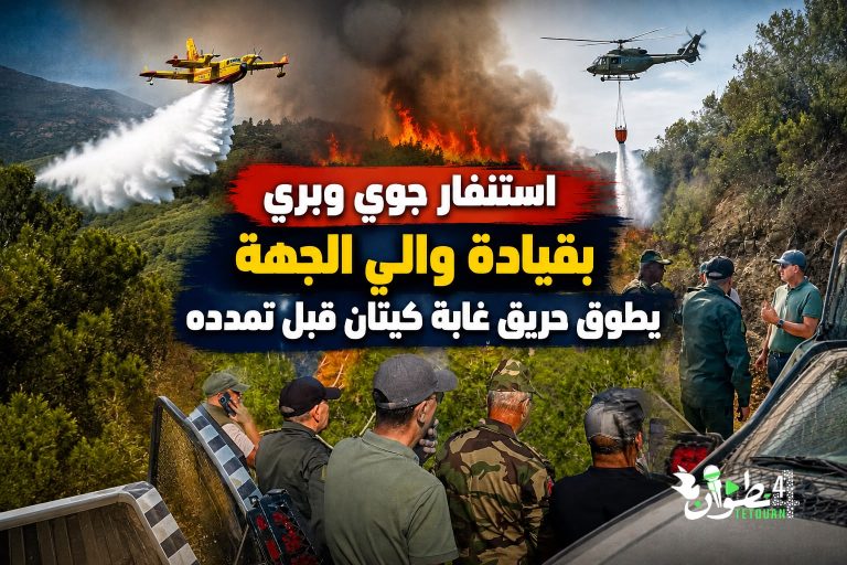 استنفار جوي وبري بقيادة والي الجهة يطوق حريق غابة كيتان قبل تمدده