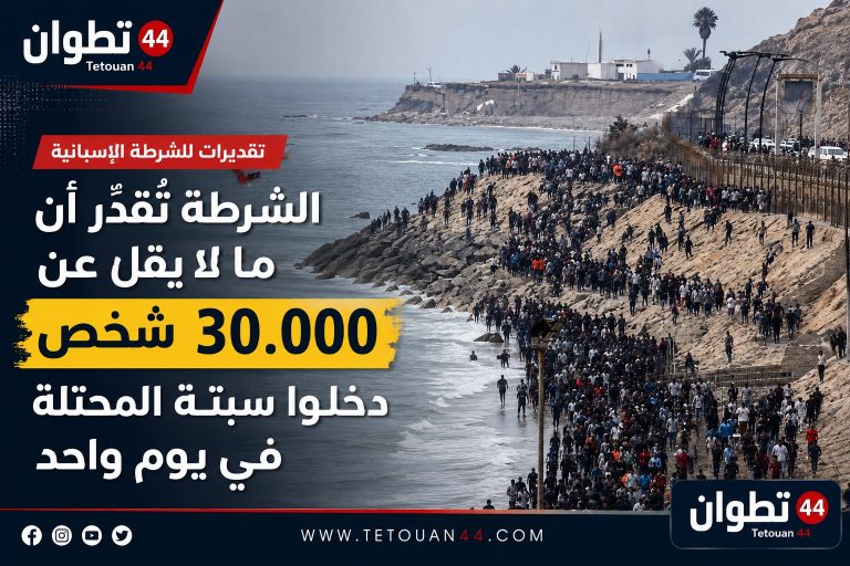 تقارير إعلامية إسبانية… تقديرات بدخول نحو 30 ألف شخص إلى سبتة المحتلة في يوم واحد